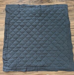 Belgian Flax Linen Diamond Euro Sham- Denim